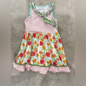 Serendipity by Shrimp and Grits, girls cotton sleeveless dress, size  L (7-8)